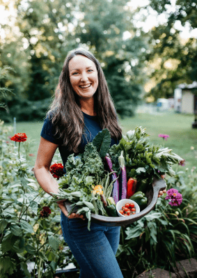 Homesteading RD garden harvest picture