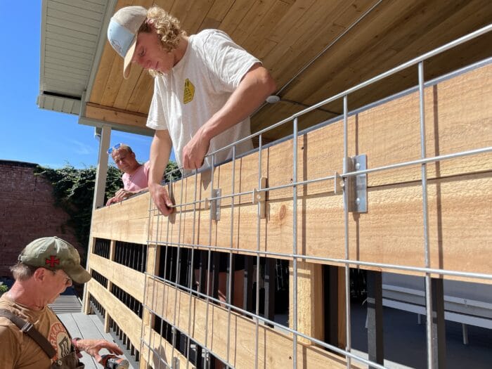 Installing varden 36 vertical gardens side by side